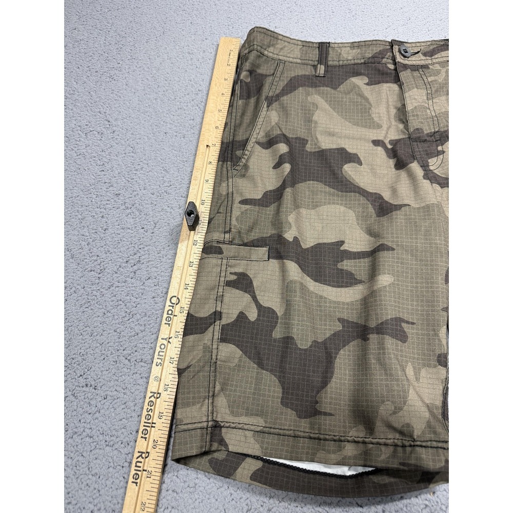 DaHui Hybrid Collection Shorts Mens 32 Green Camo Cargo Stretch 10 Inseam Summer - Picture 7 of 11